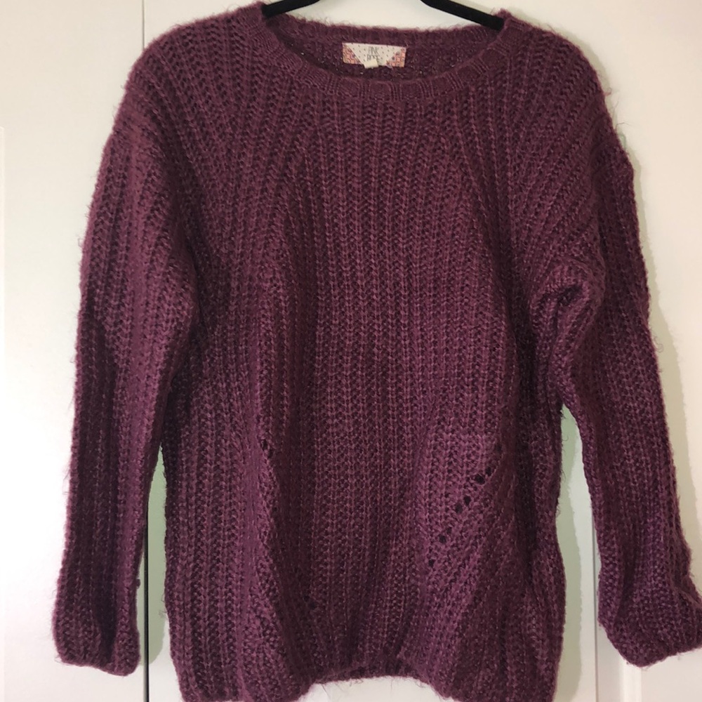 Purple/maroon knit sweater